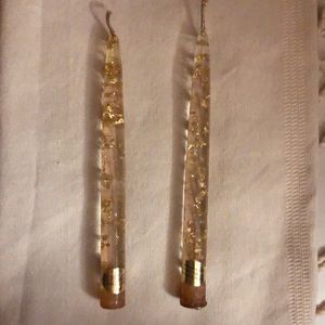 MCM Vintage Gold confetti taper candles